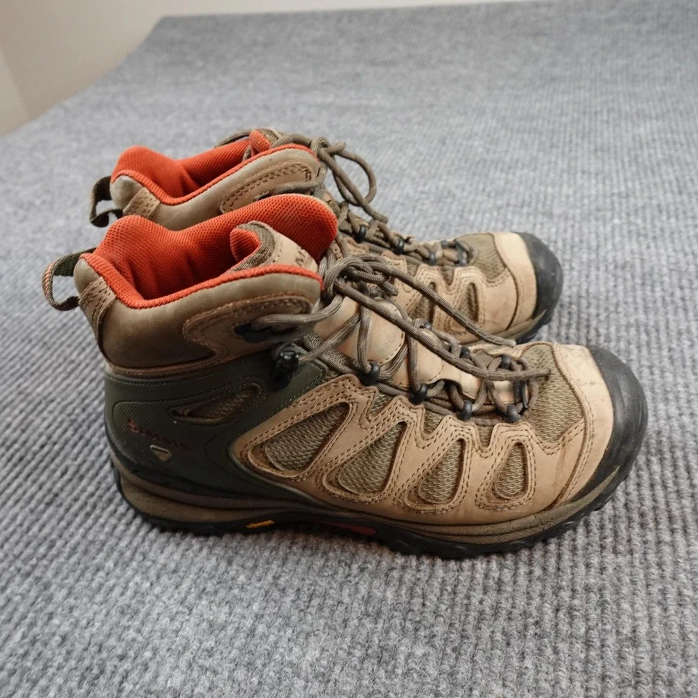 Simms Pursuit Gore-Tex Mid Hiking Boots Mens 10 Brown Leather Vibram Sole